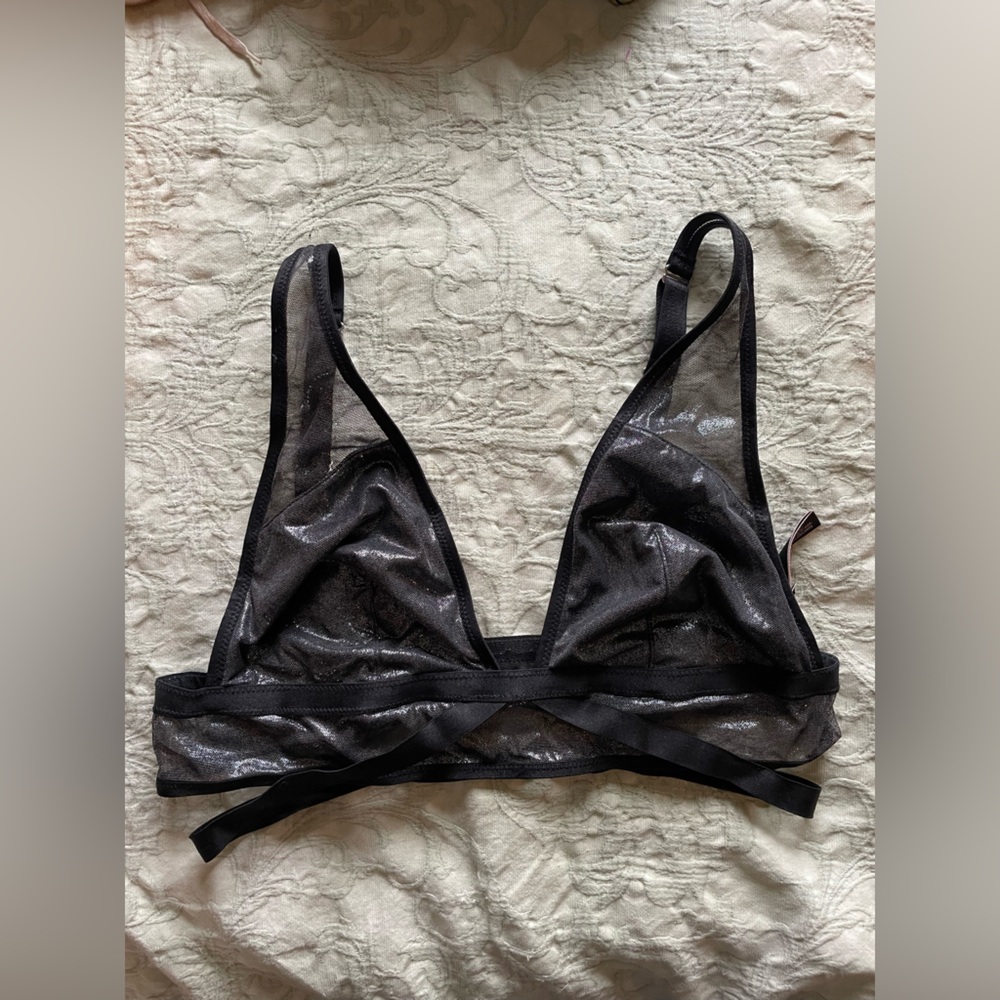 Victoria’s Secret black metallic bralette